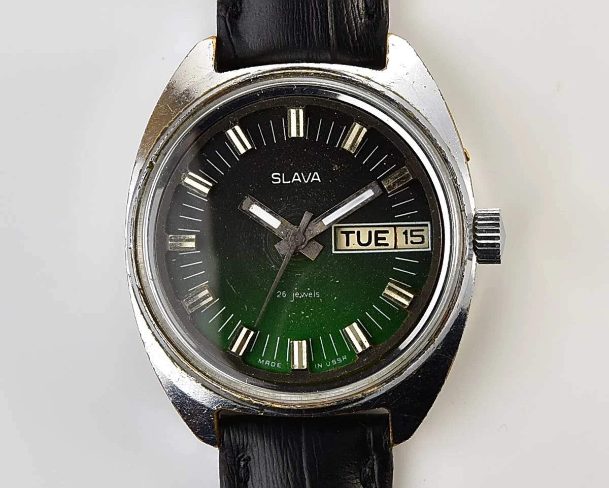 Slava Soviet mechanical vintage watch