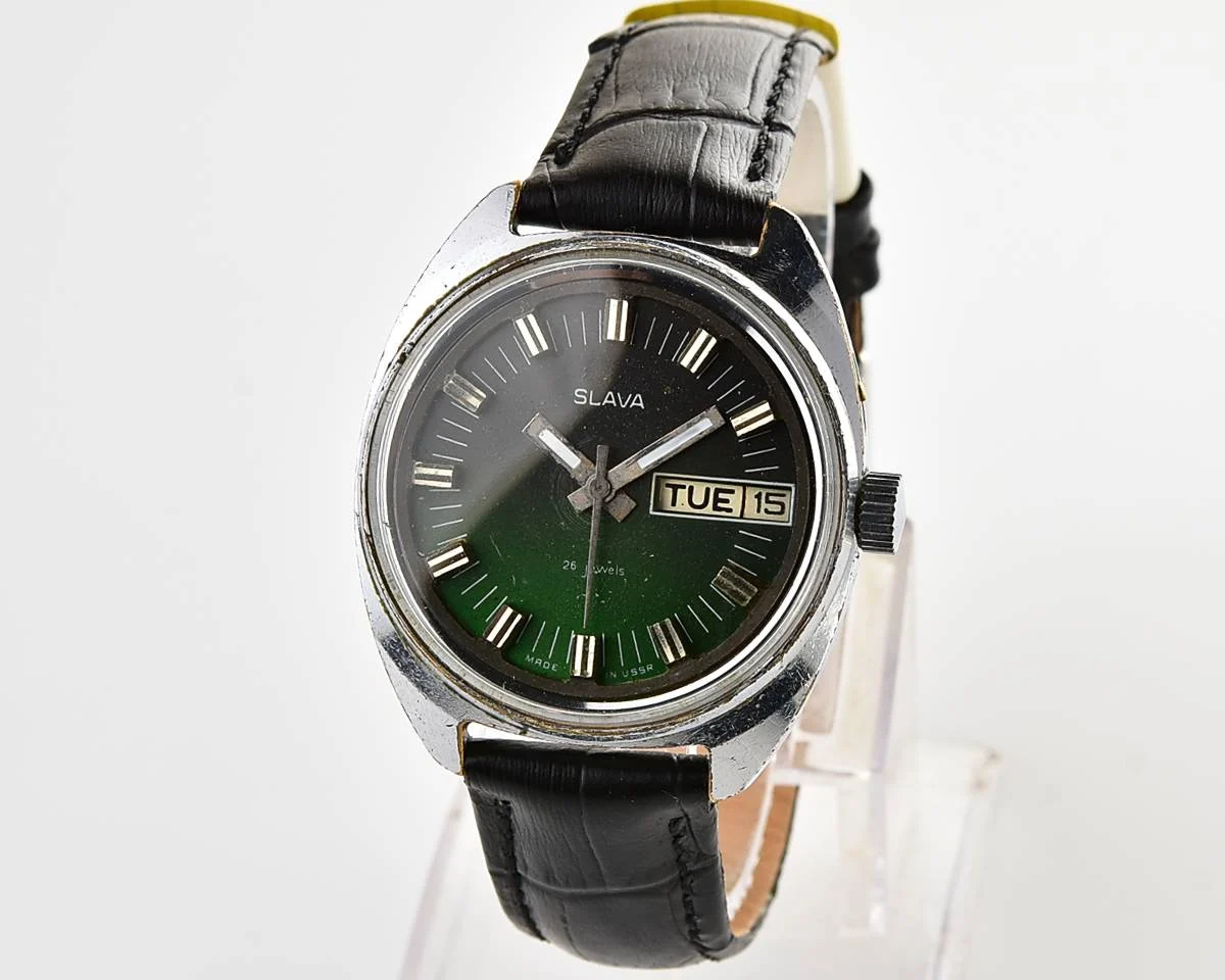 Slava Soviet mechanical vintage watch