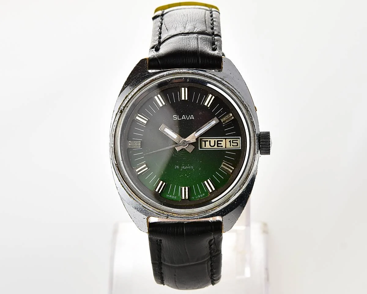 Slava Soviet mechanical vintage watch