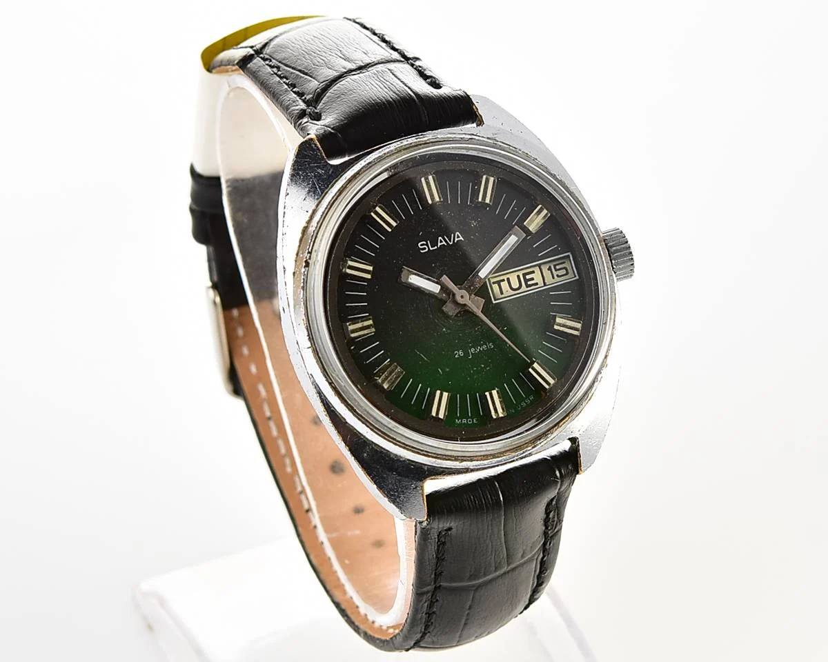 Slava Soviet mechanical vintage watch