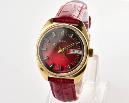 Slava gold-plated soviet mechanical vintage watch