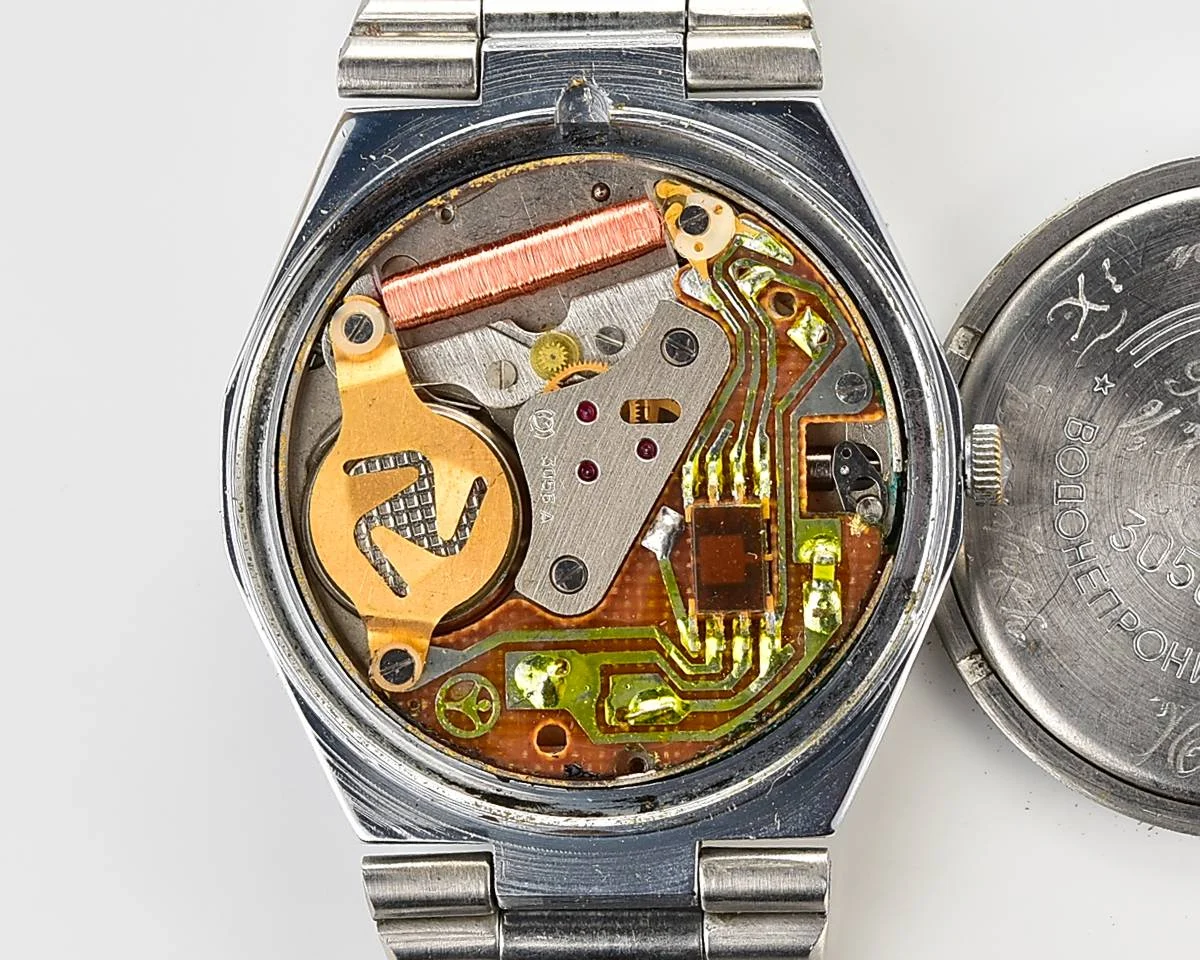 Soviet Slava watch with quartz movement