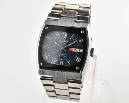 Slava soviet mechanical vintage watch with automatic self winding movement