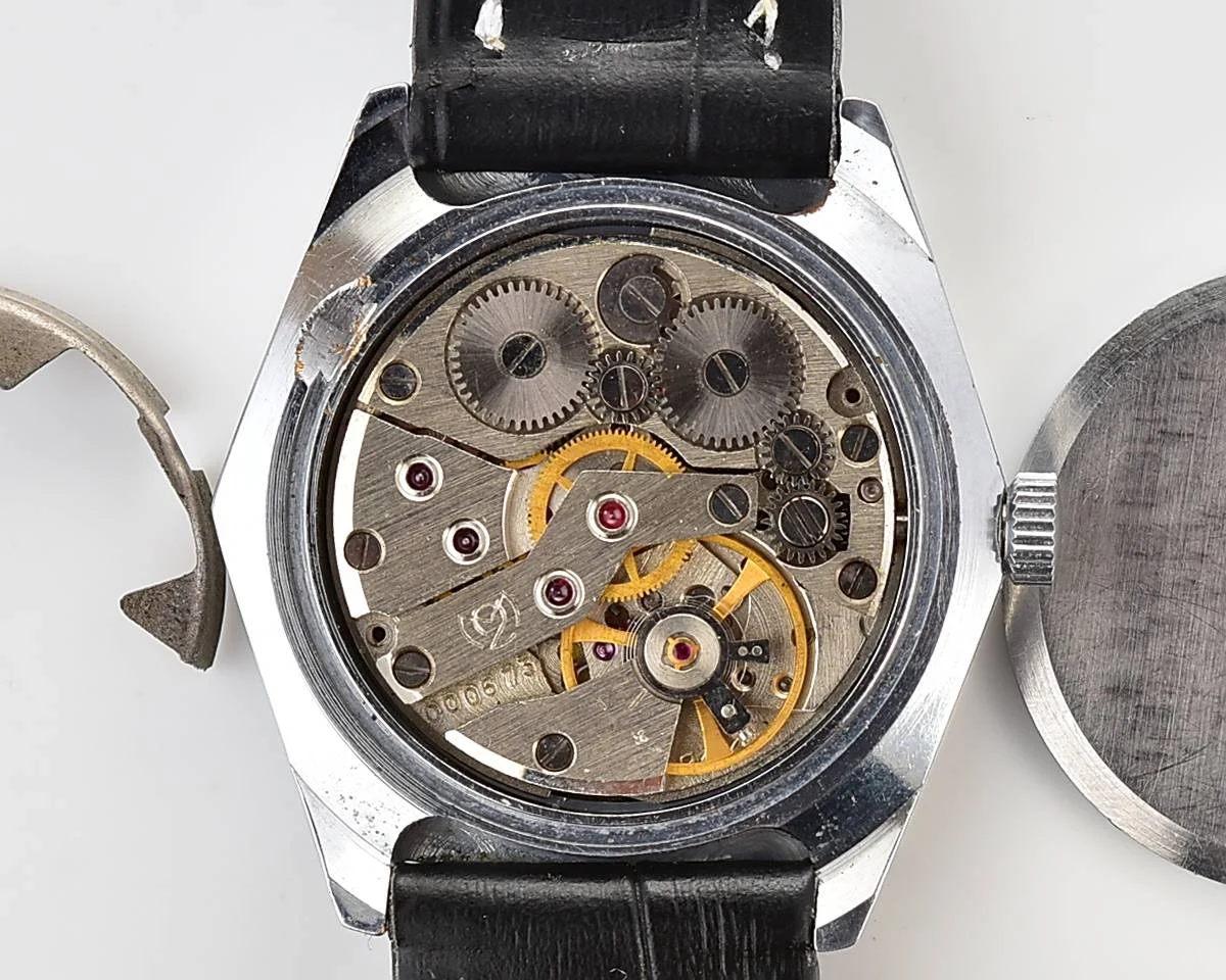 Hexagonal Slava Soviet mechanical vintage watch