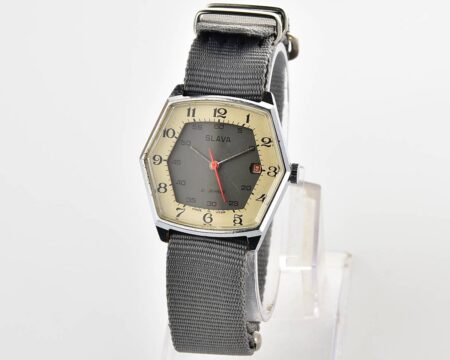 Excellent hexagonal Slava soviet mechanical vintage watch