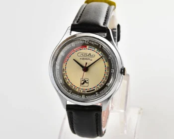 Soviet quartz Slava "Sport" with pulse scale!