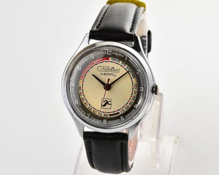 Automatic soviet quartz SLAVA "Sport" with pulse scale!