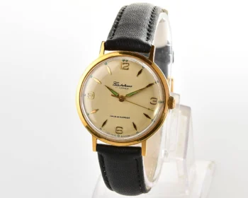 Excellent vintage gold-plated Stolichnie Soviet wrist watch - 1st Moskow Watch Factory