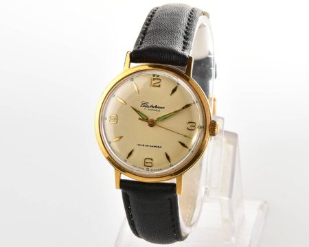 Excellent vintage gold-plated Stolichnie soviet wrist watch - 1st Moskow Watch Factory