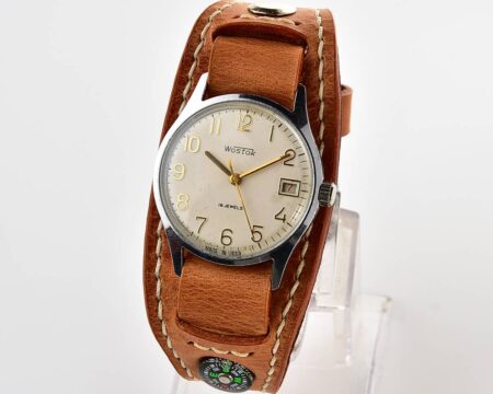 Excellent soviet Wostok (Vostok) mechanical wrist watch + exquisite Sturmanskie compass strap!