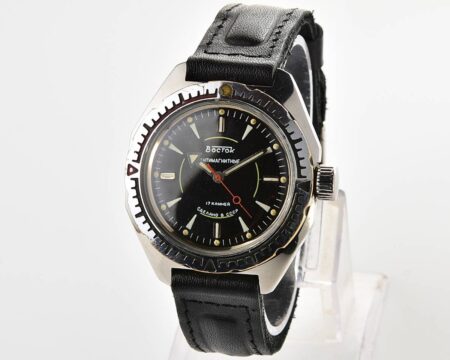 Black Vostok Amphibia wrist watch
