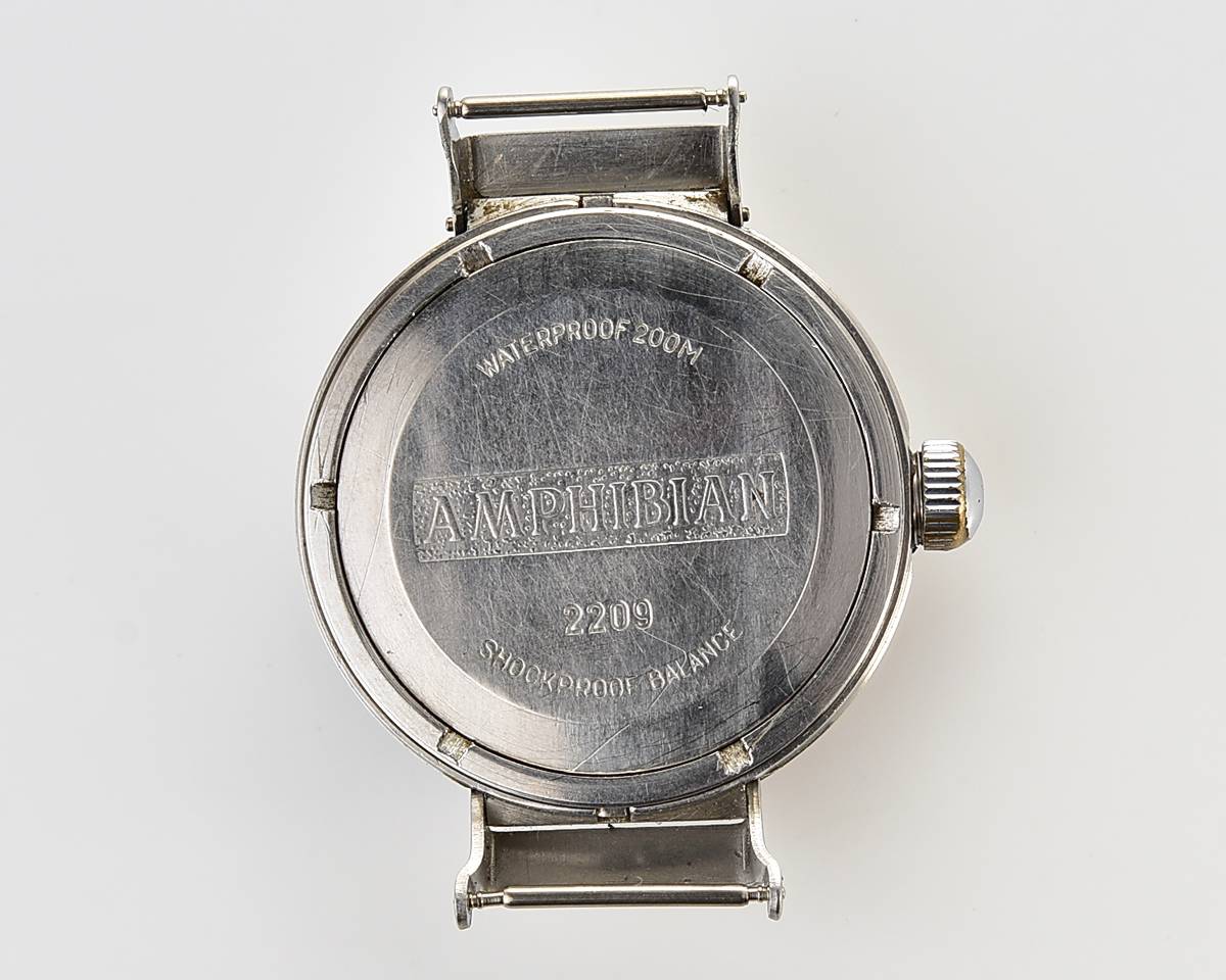RARE Soviet Vostok Amphibia type 350 "eared" watch, stainless steel case