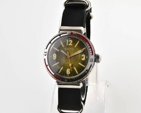RARE Soviet Vostok Amphibia type 350 "eared" watch, stainless steel case
