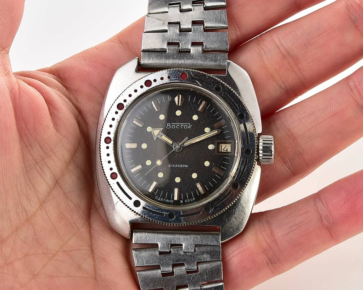 Massive Soviet Vostok Amphibia - ministry case with automatic self winding movement