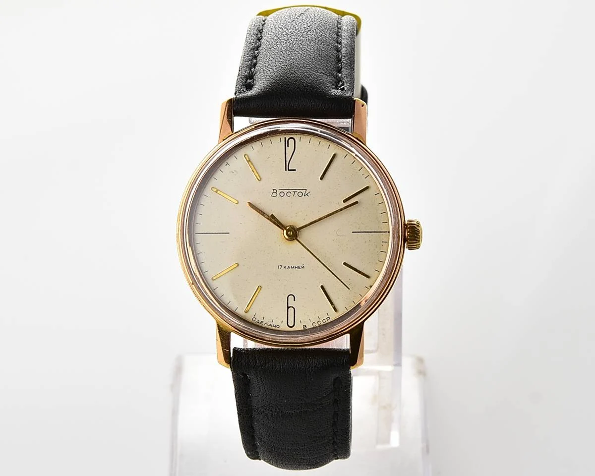Wostok (Vostok) mechanical gold-plated wrist watch
