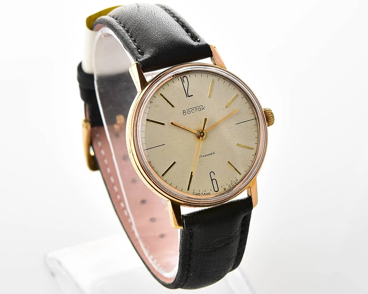Wostok (Vostok) mechanical gold-plated wrist watch
