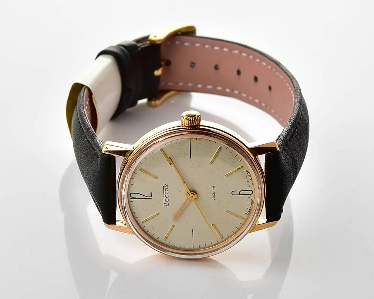 Wostok (Vostok) mechanical gold-plated wrist watch