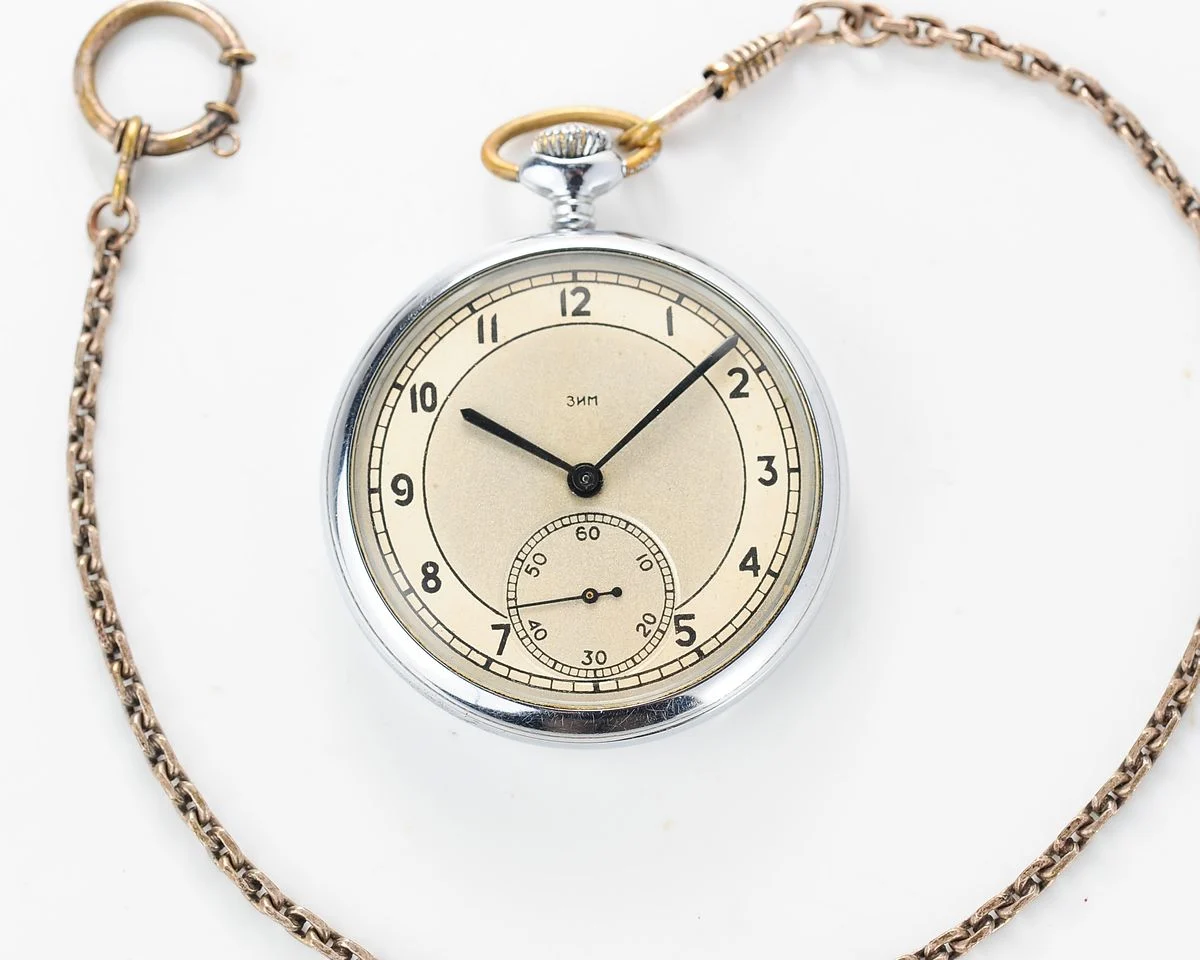 Pocket Soviet ZiM - hefty mechanical watch from the 2nd quarter of 1948!