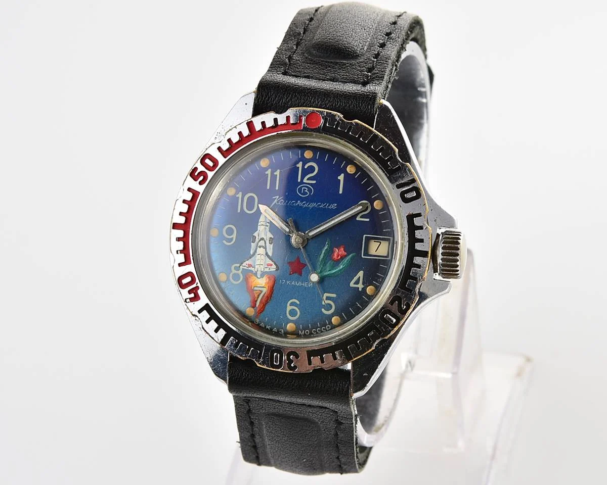 Vostok Komandirskie limited series watch - "Zakaz MO CCCP" Buran art (or space shuttle?)