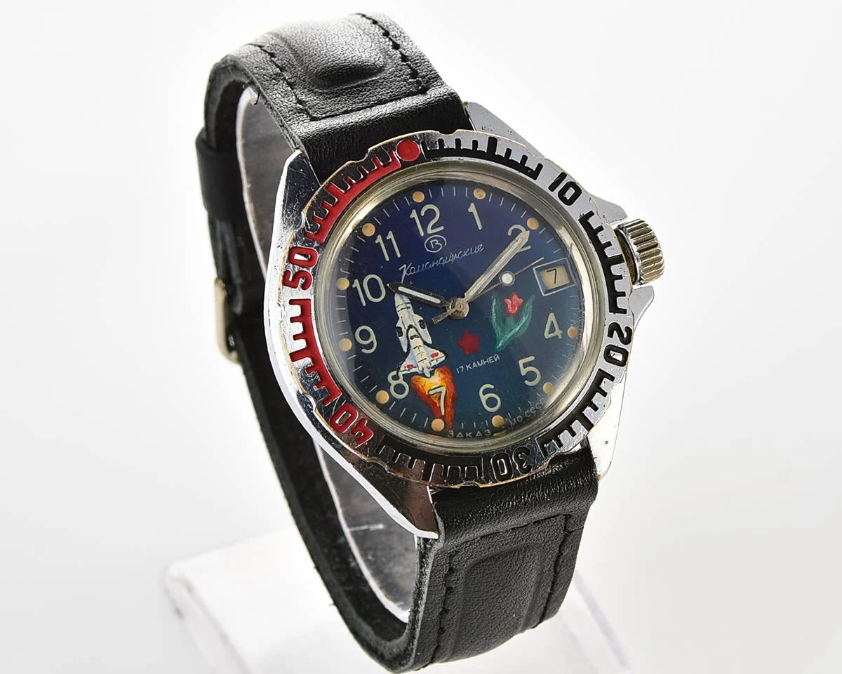 Vostok Komandirskie limited series watch - "Zakaz MO CCCP" Buran art (or space shuttle?)