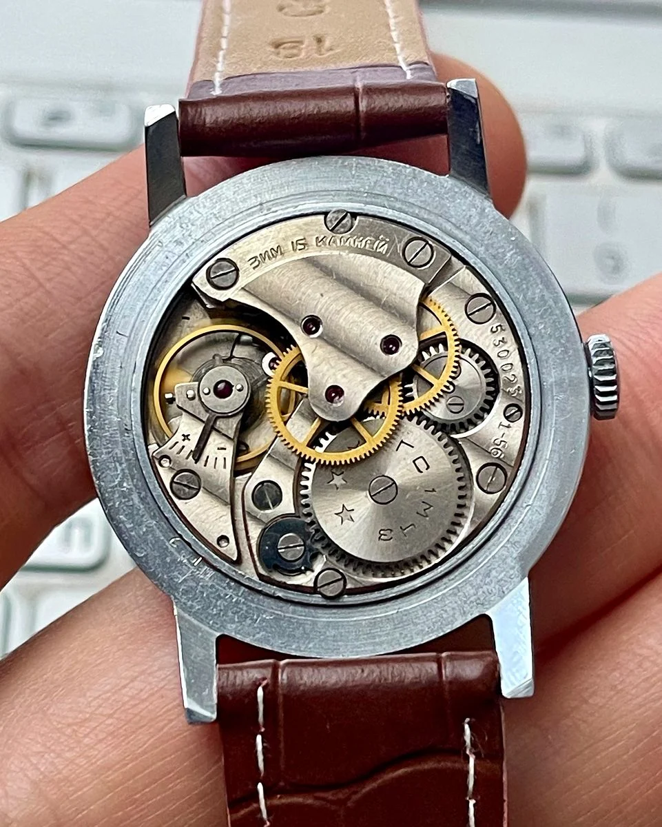 Vintage Pobeda Soviet mechanical wrist watch, 1st quarter 1956!