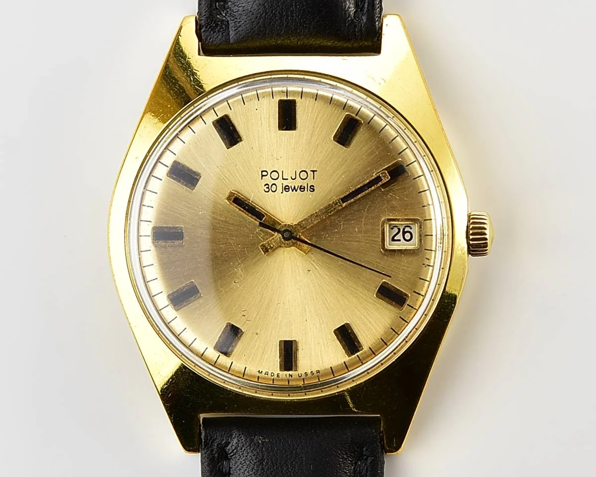 Beautiful vintage Soviet Poljot with automatic self-winding mechanical movement