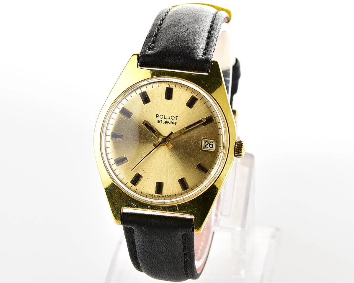 Beautiful vintage Soviet Poljot with automatic self-winding mechanical movement