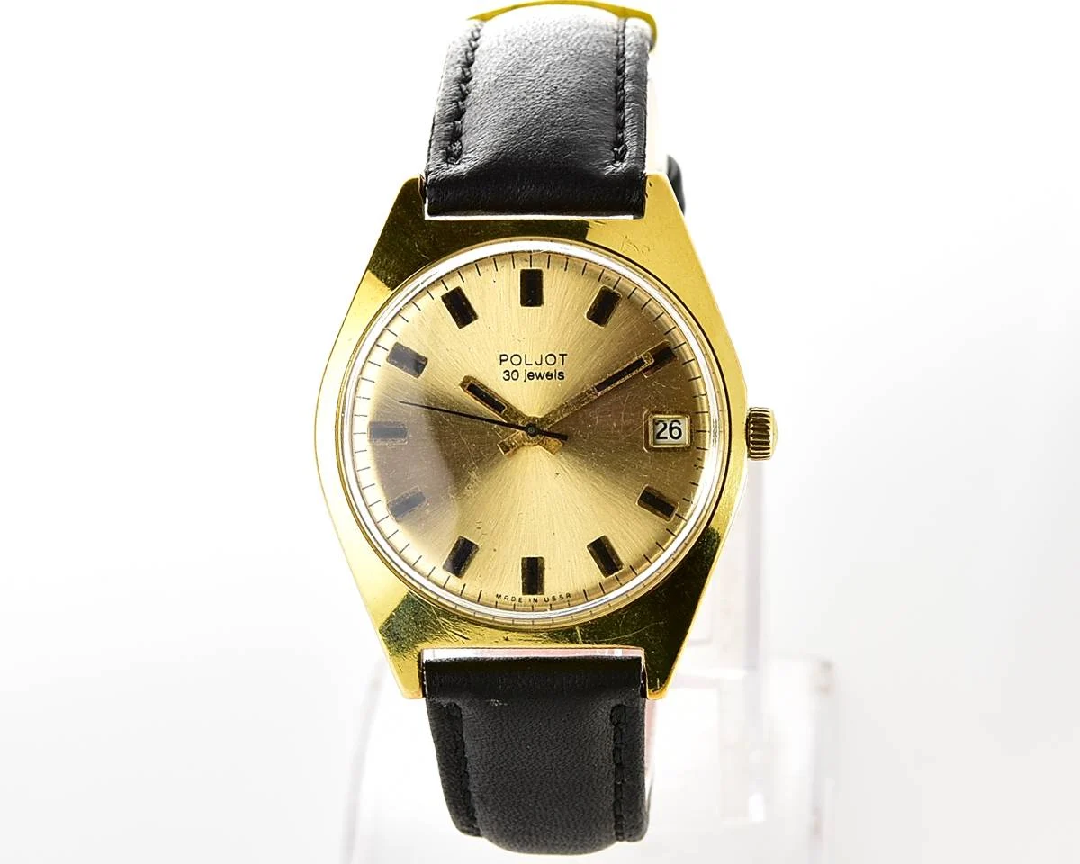 Beautiful vintage Soviet Poljot with automatic self-winding mechanical movement