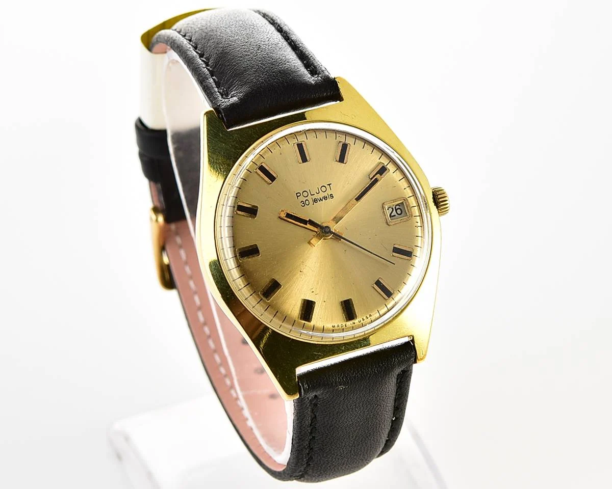 Beautiful vintage Soviet Poljot with automatic self-winding mechanical movement