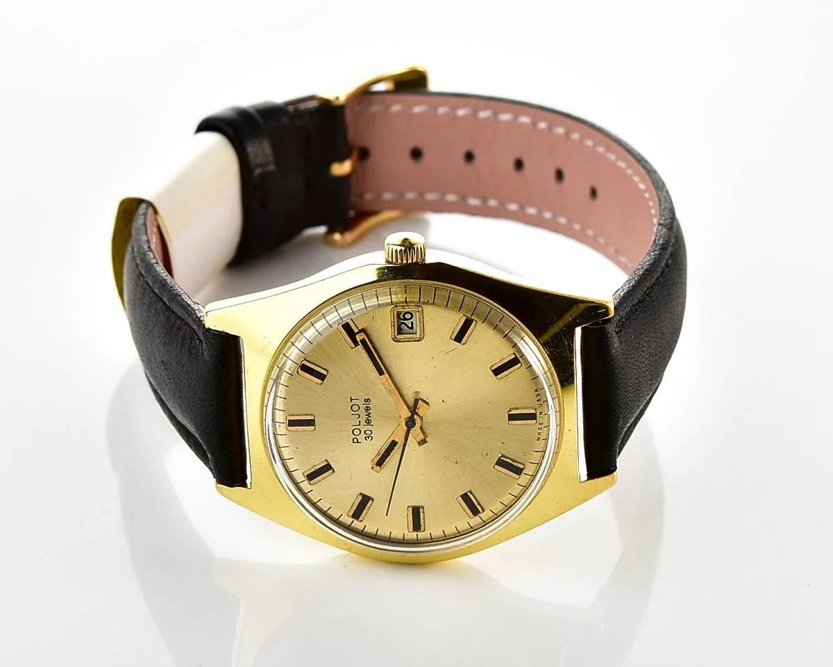 Beautiful vintage Soviet Poljot with automatic self-winding mechanical movement