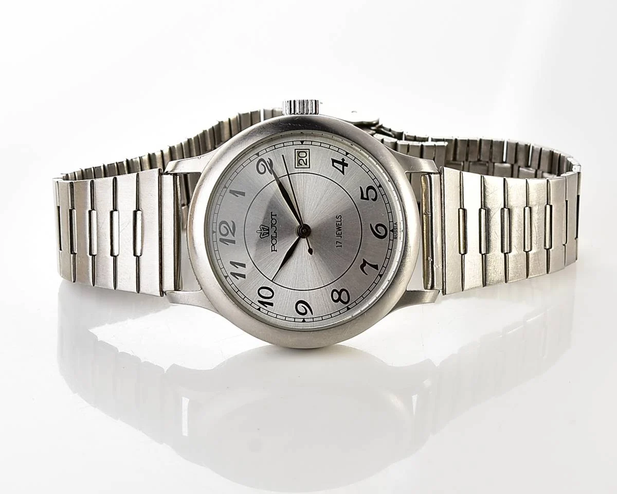 Soviet vintage Poljot mechanical wrist watch - in stainless steel, limited series!