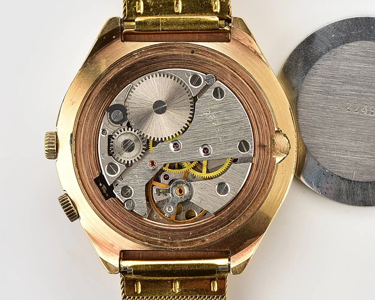 Soviet Raketa gold-plated perpetual calendar mechanical watch