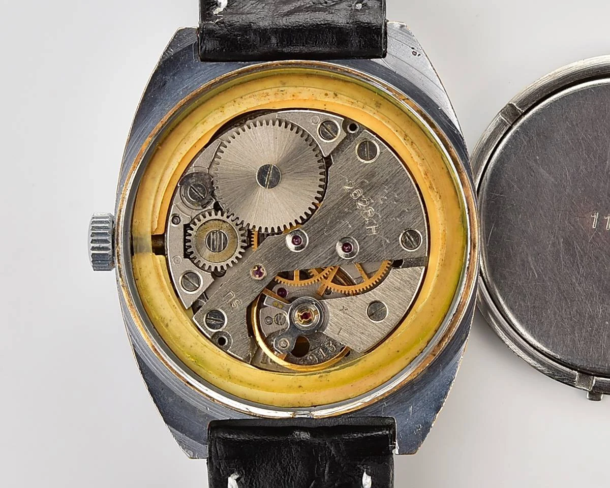 Raketa vintage mechanical wrist watch with double calendar
