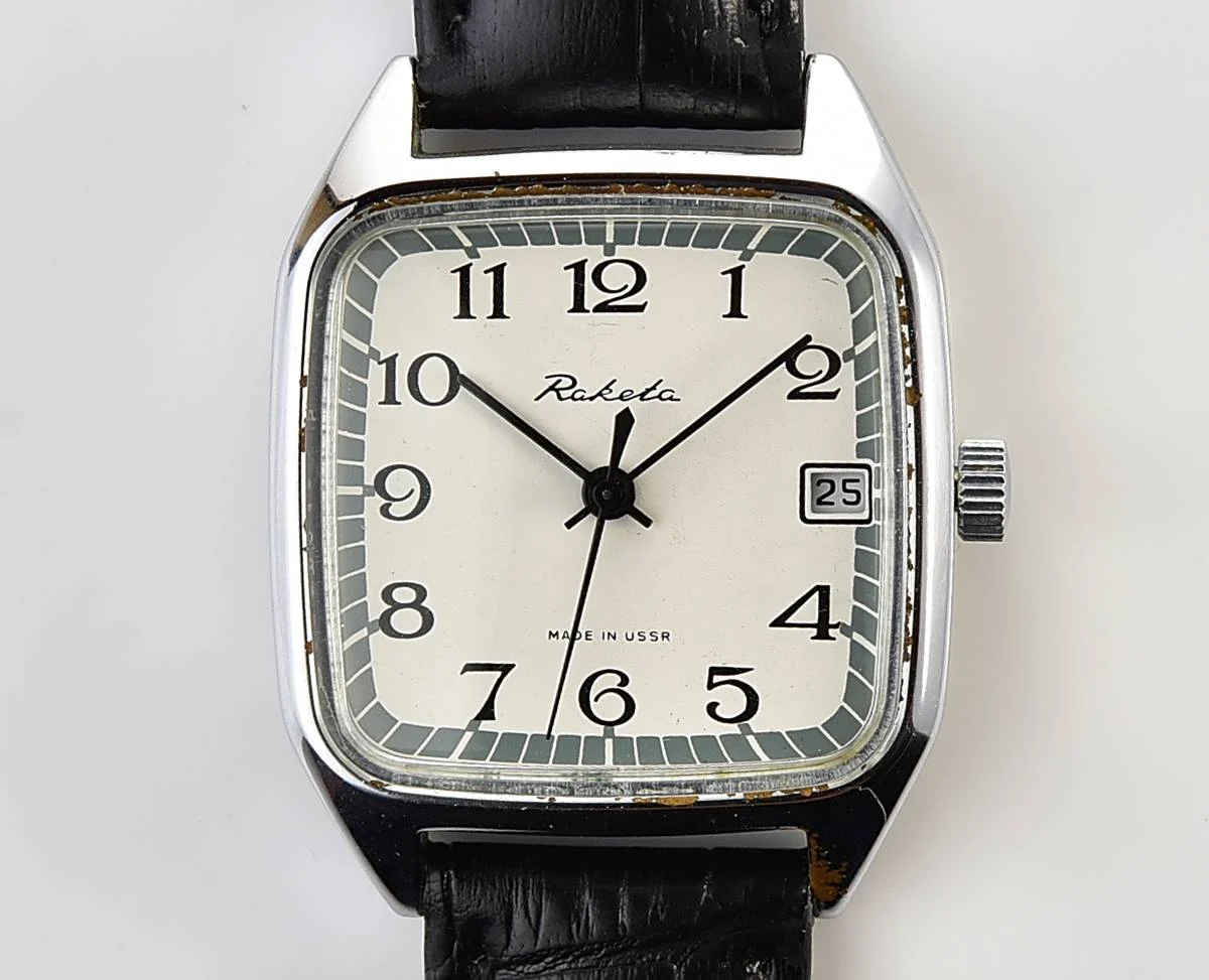 Vintage Soviet Raketa mechanical wristwatch