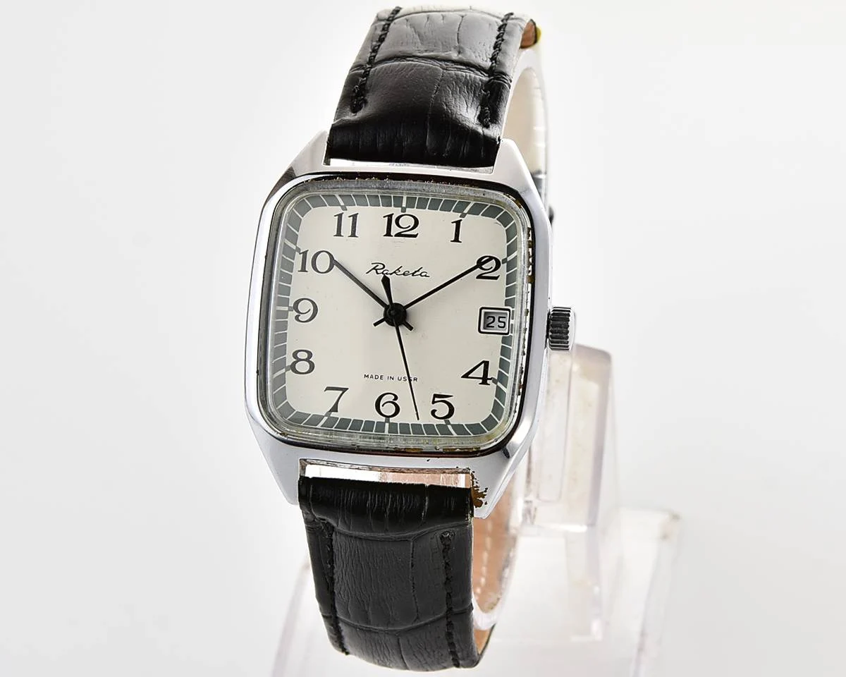 Vintage Soviet Raketa mechanical wristwatch