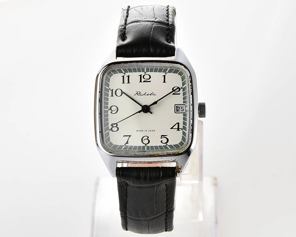 Vintage Soviet Raketa mechanical wristwatch