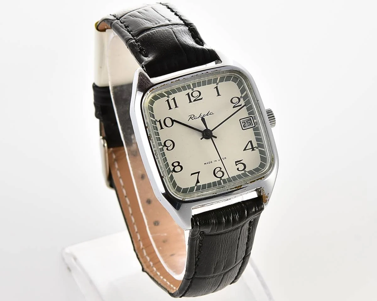 Vintage Soviet Raketa mechanical wristwatch