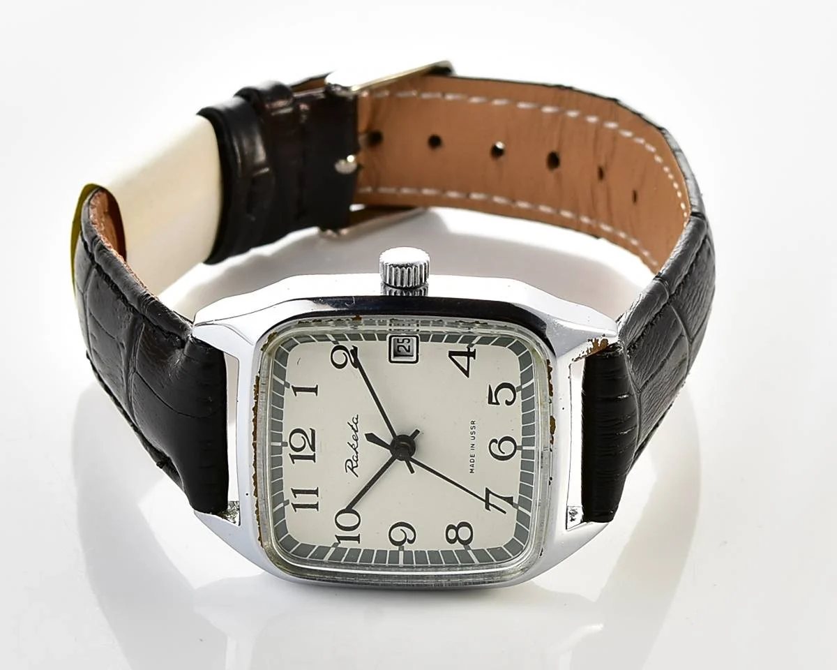 Vintage Soviet Raketa mechanical wristwatch