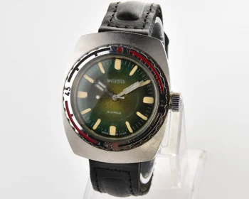 Soviet Vostok Amphibia watch, stainless steel tonneau case & Ф-shaped hands
