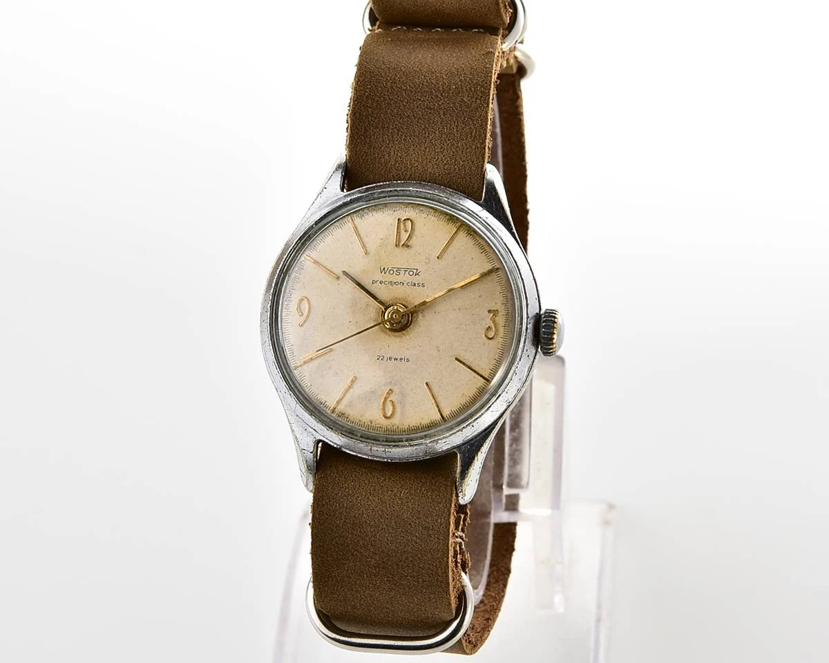 Original Soviet Wostok (Vostok) mechanical wristwatch with 22 jewel precision movement