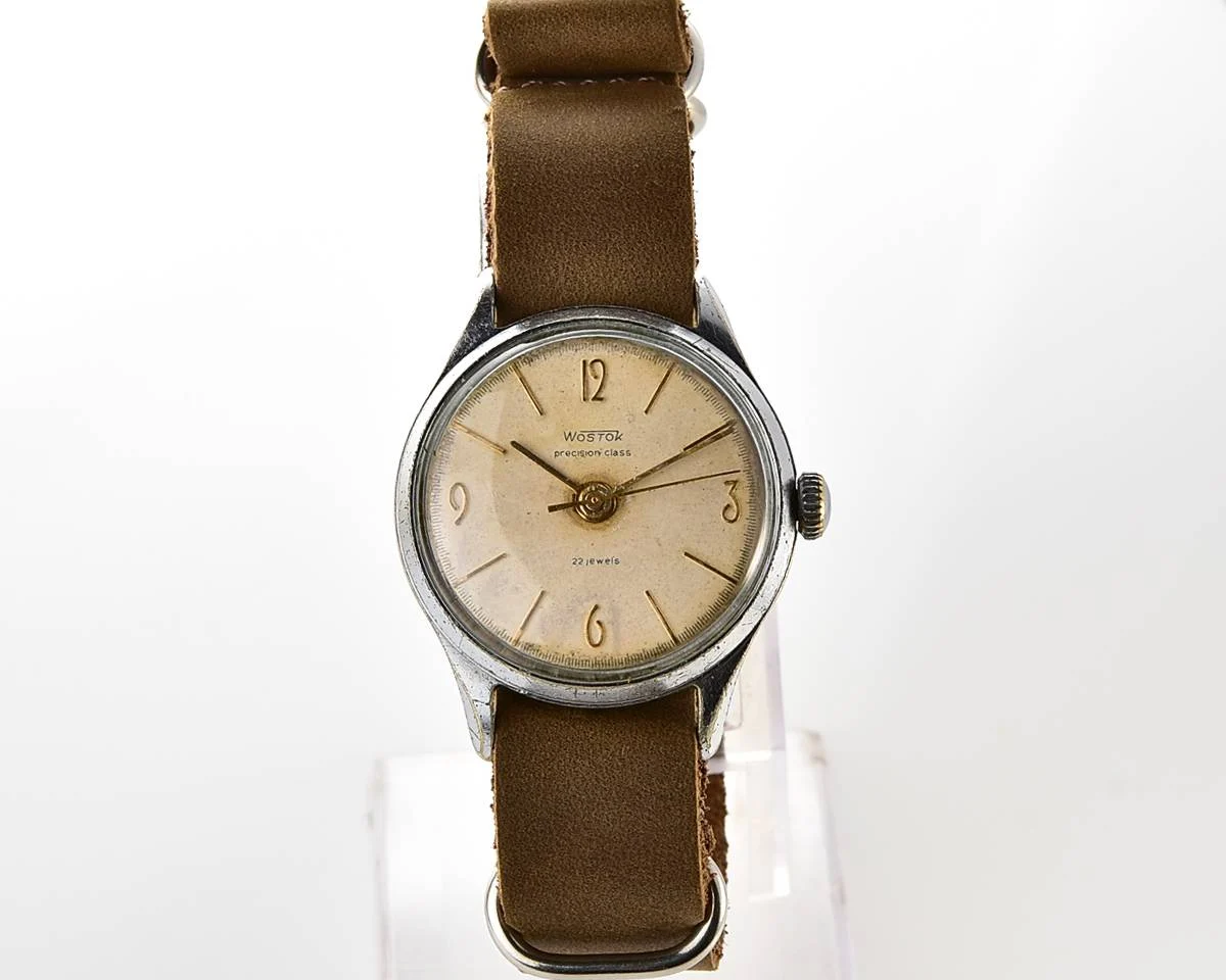 Original Soviet Wostok (Vostok) mechanical wristwatch with 22 jewel precision movement