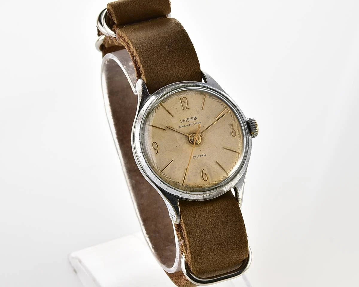 Original Soviet Wostok (Vostok) mechanical wristwatch with 22 jewel precision movement