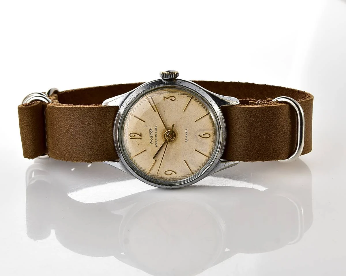 Original Soviet Wostok (Vostok) mechanical wristwatch with 22 jewel precision movement