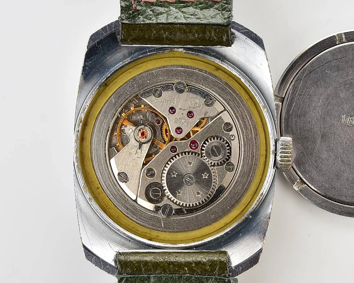 Export Wostok (Vostok) mechanical watch with beautiful textured teal dial