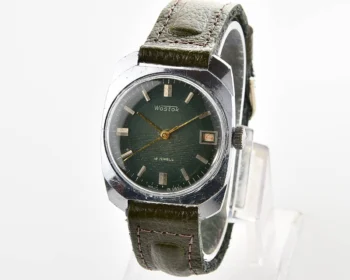 Export Wostok (Vostok) mechanical watch with beautiful textured teal dial