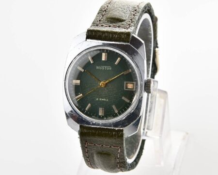 Export Wostok (Vostok) mechanical watch with beautiful textured teal dial