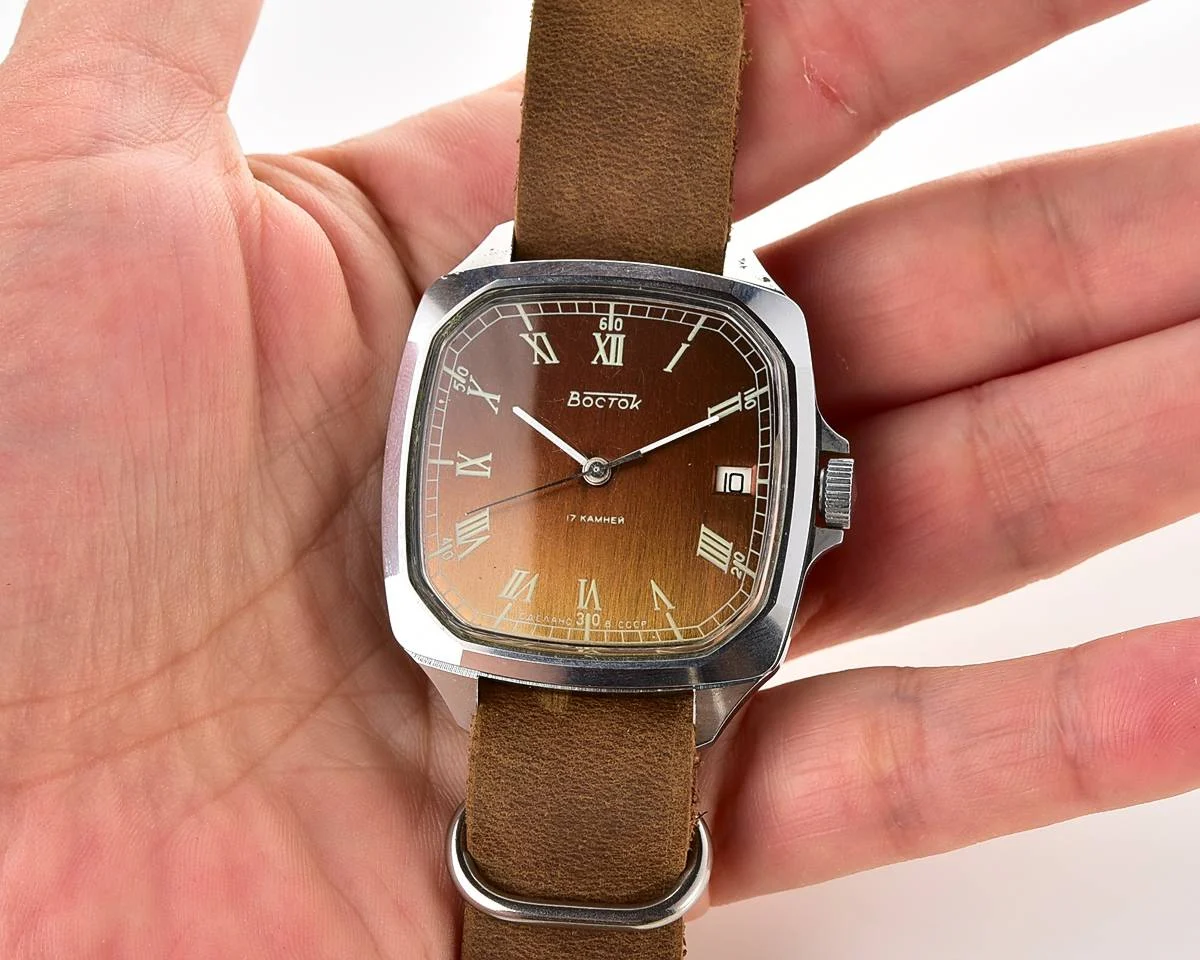 Large Soviet Wostok (Vostok) mechanical watch with box and passport!