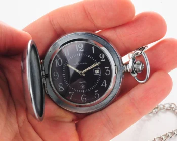 Soviet Molnija quartz pocket watch