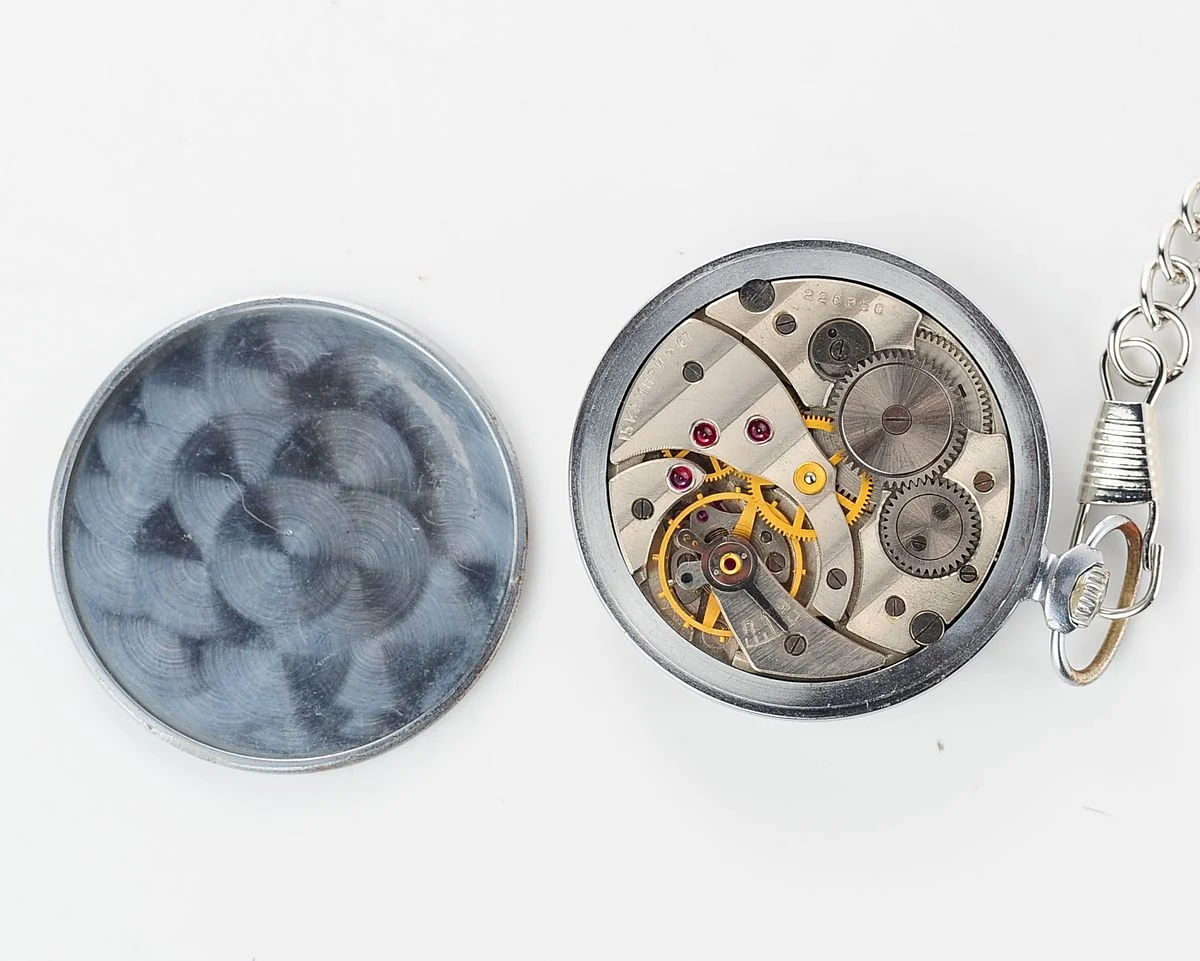 Vintage Soviet Molnija mechanical pocket watch, 2nd quarter of 1967
