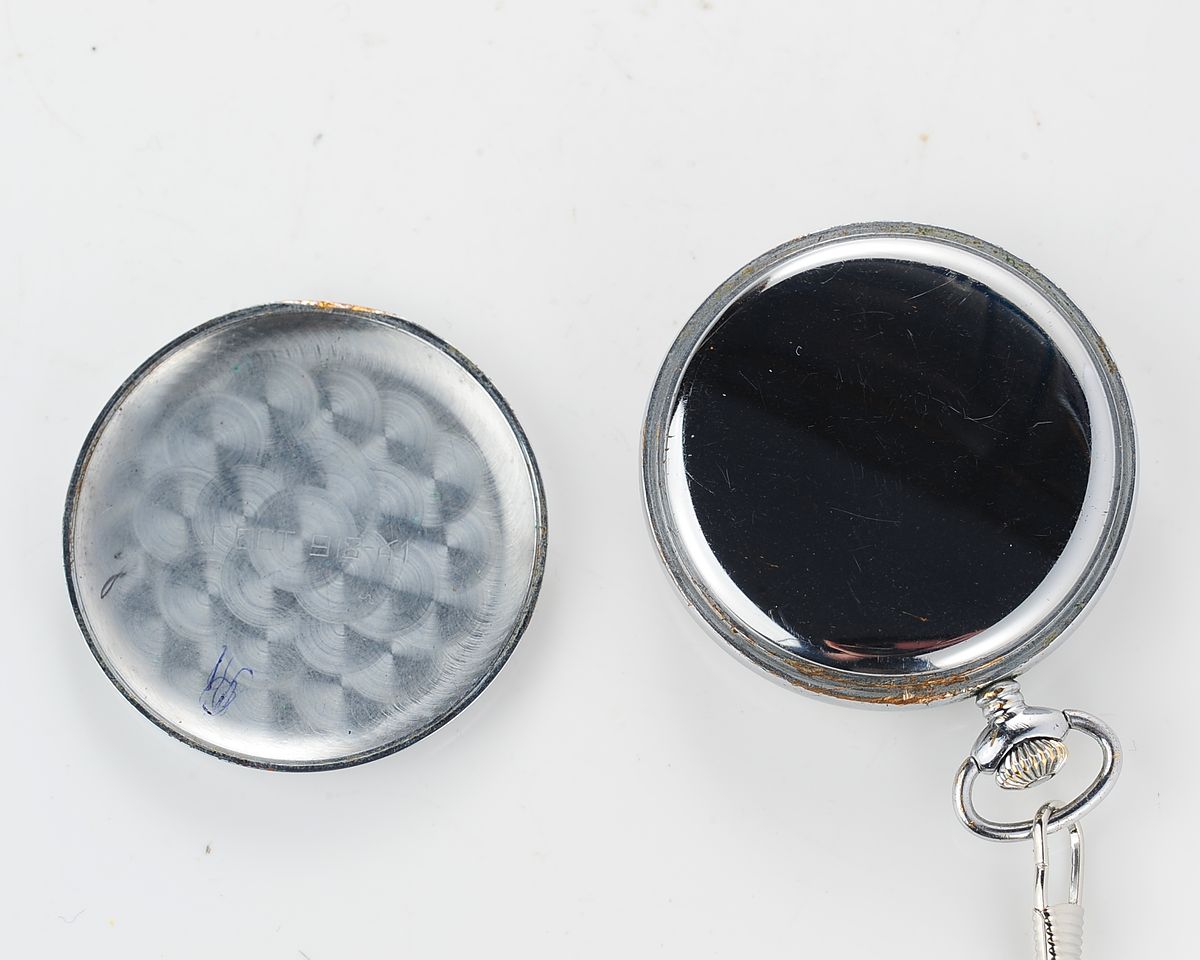 Pocket soviet ZiM - hefty mechanical watch from the 4th quarter of 1949, with engraved back!